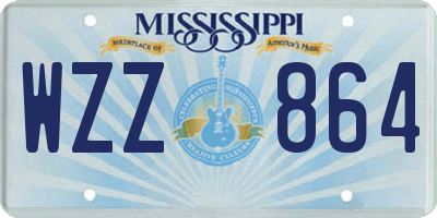 MS license plate WZZ864