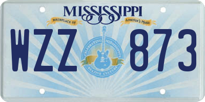 MS license plate WZZ873