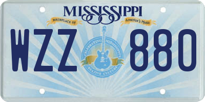 MS license plate WZZ880