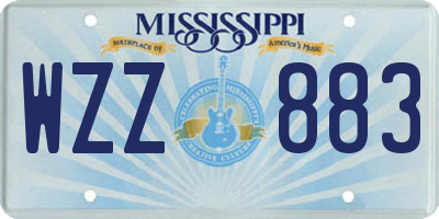 MS license plate WZZ883