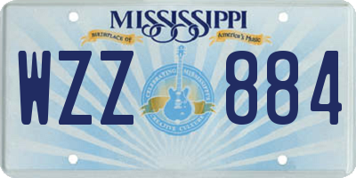 MS license plate WZZ884