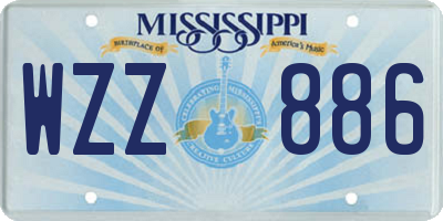 MS license plate WZZ886