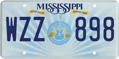 MS license plate WZZ898