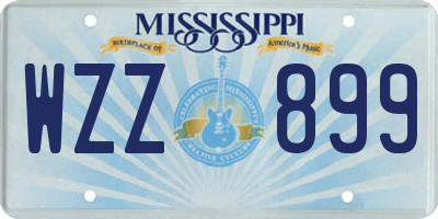 MS license plate WZZ899