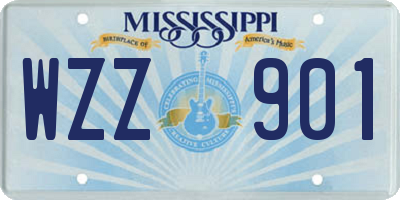 MS license plate WZZ901