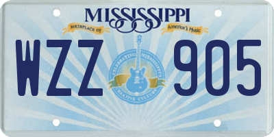 MS license plate WZZ905