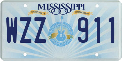 MS license plate WZZ911