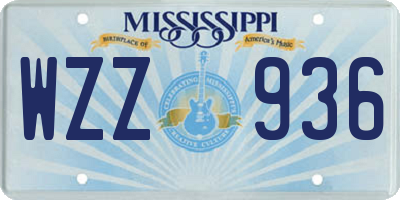 MS license plate WZZ936