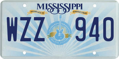 MS license plate WZZ940