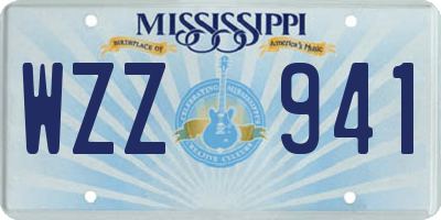 MS license plate WZZ941