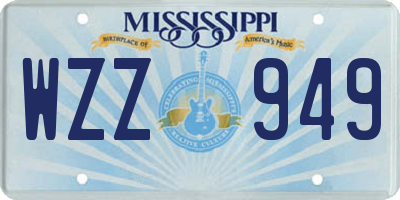 MS license plate WZZ949