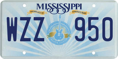 MS license plate WZZ950