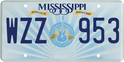 MS license plate WZZ953