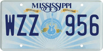 MS license plate WZZ956