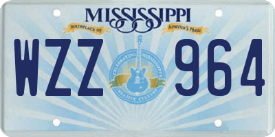 MS license plate WZZ964