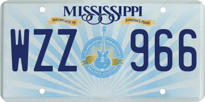 MS license plate WZZ966