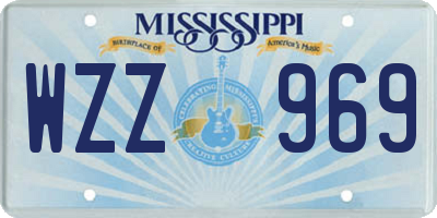 MS license plate WZZ969