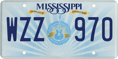 MS license plate WZZ970