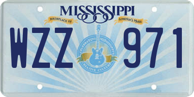 MS license plate WZZ971