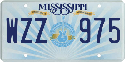 MS license plate WZZ975