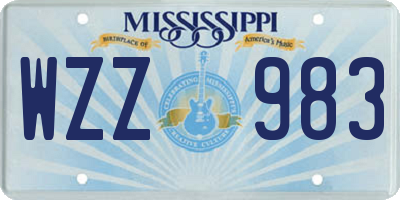 MS license plate WZZ983