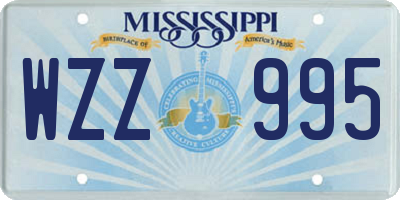 MS license plate WZZ995