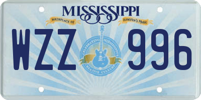 MS license plate WZZ996