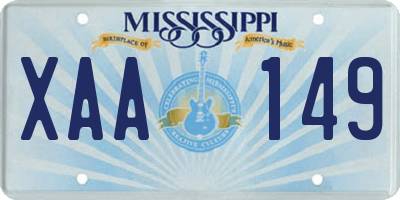 MS license plate XAA149