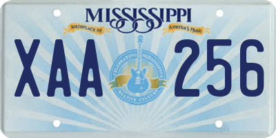 MS license plate XAA256