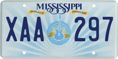 MS license plate XAA297