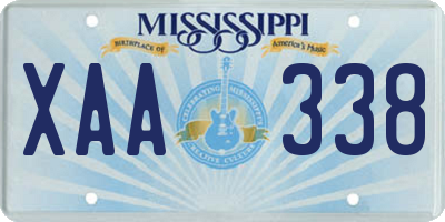 MS license plate XAA338