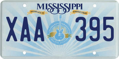 MS license plate XAA395