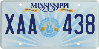 MS license plate XAA438