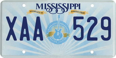 MS license plate XAA529