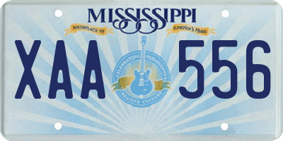 MS license plate XAA556