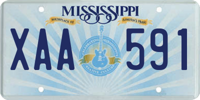 MS license plate XAA591