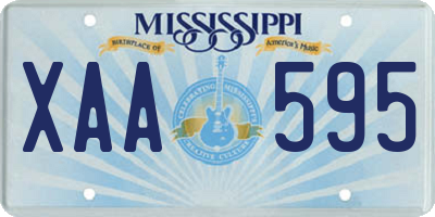 MS license plate XAA595