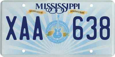MS license plate XAA638