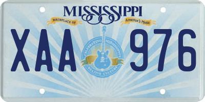 MS license plate XAA976