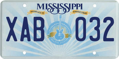 MS license plate XAB032