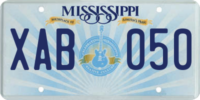 MS license plate XAB050