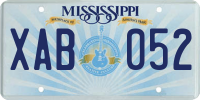 MS license plate XAB052
