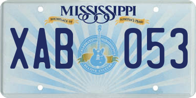 MS license plate XAB053