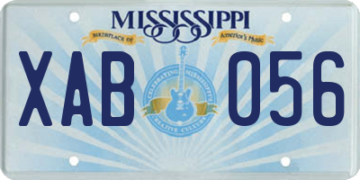 MS license plate XAB056