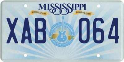 MS license plate XAB064