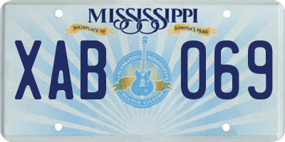 MS license plate XAB069