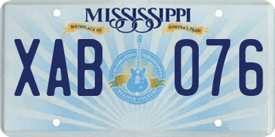 MS license plate XAB076