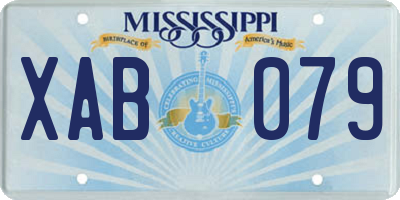 MS license plate XAB079