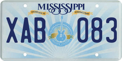 MS license plate XAB083