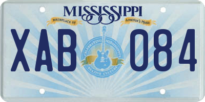 MS license plate XAB084